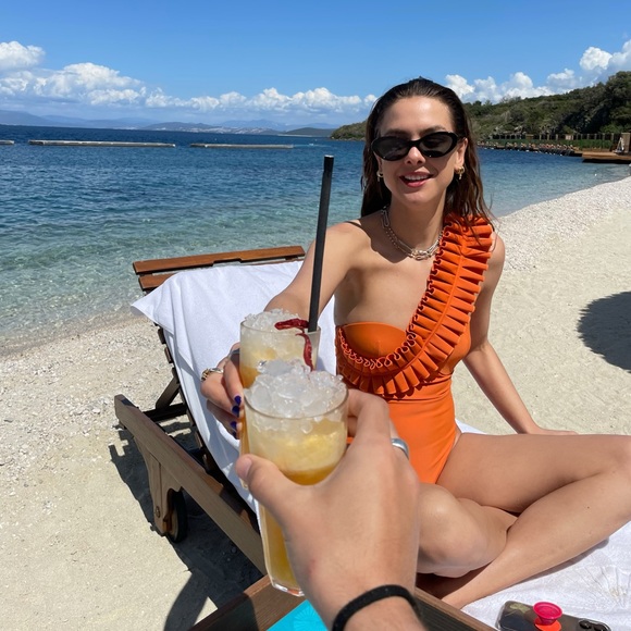 NWT Andrea Iyamah Nisi Ruffle One piece Swimsuit - Picture 8 of 10